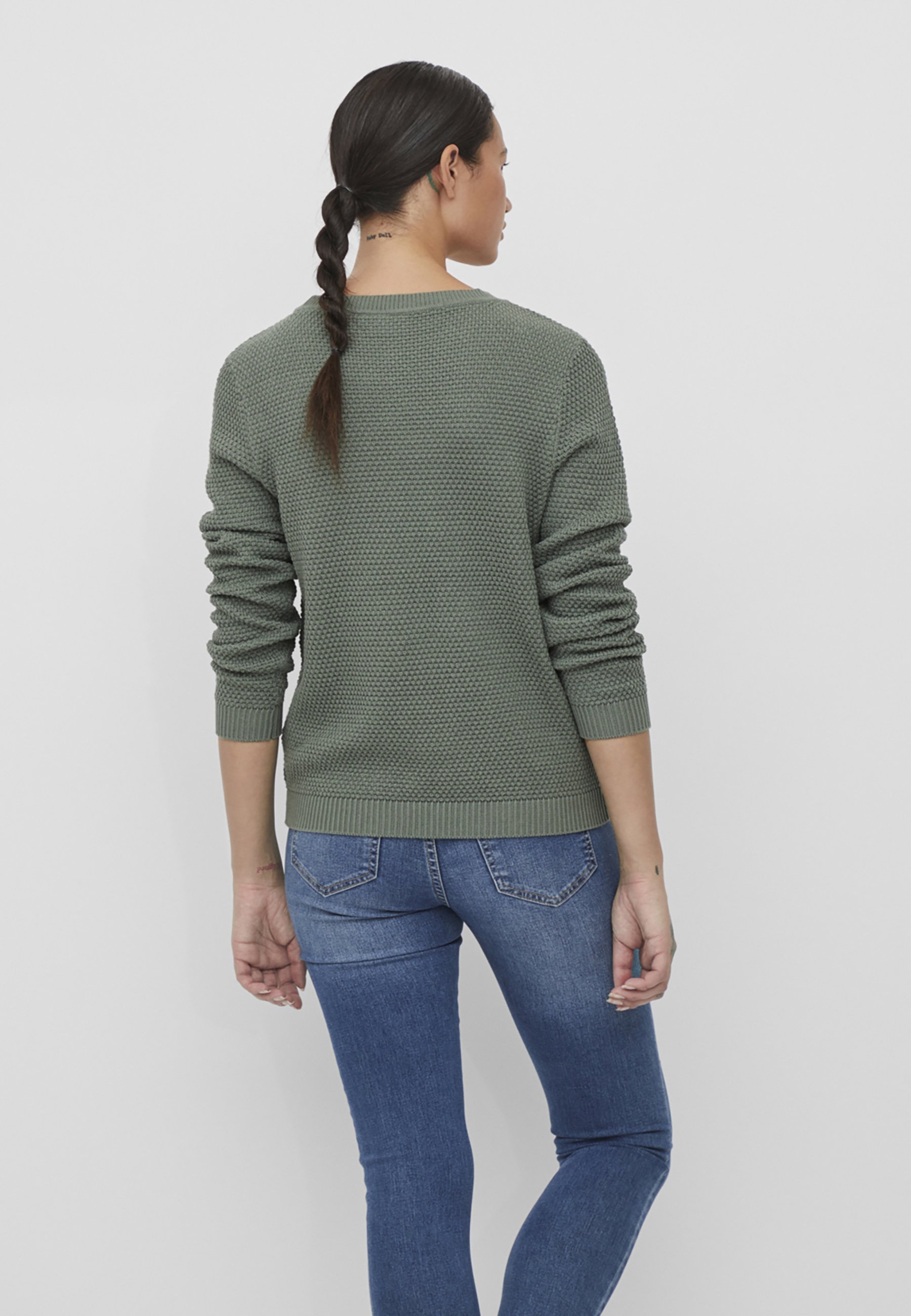 VILA VIDALO O-NECK L/S - NOOS - Pullover - Lorbeerkranz