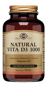 SOLGAR Natural Vita D3 1000 – 100 Perlen für die Knochengesundheit