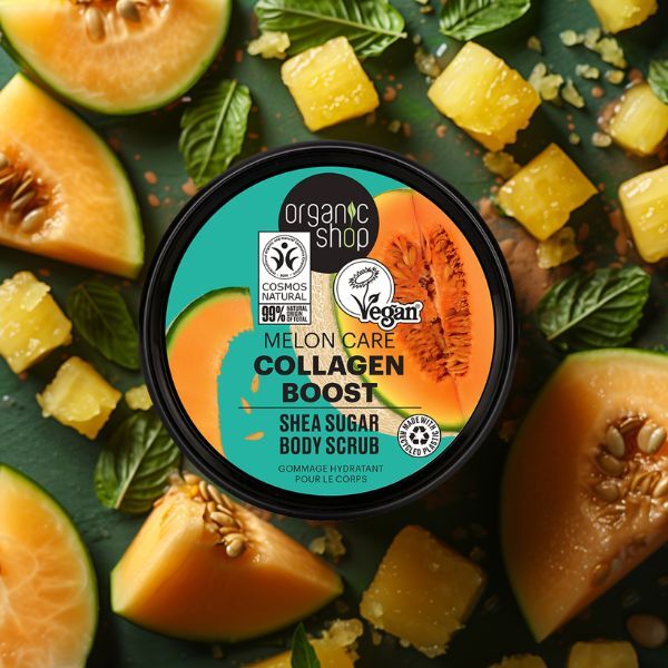Organic Shop Collagen Boost šī cukura ķermeņa skrubis 250ml
