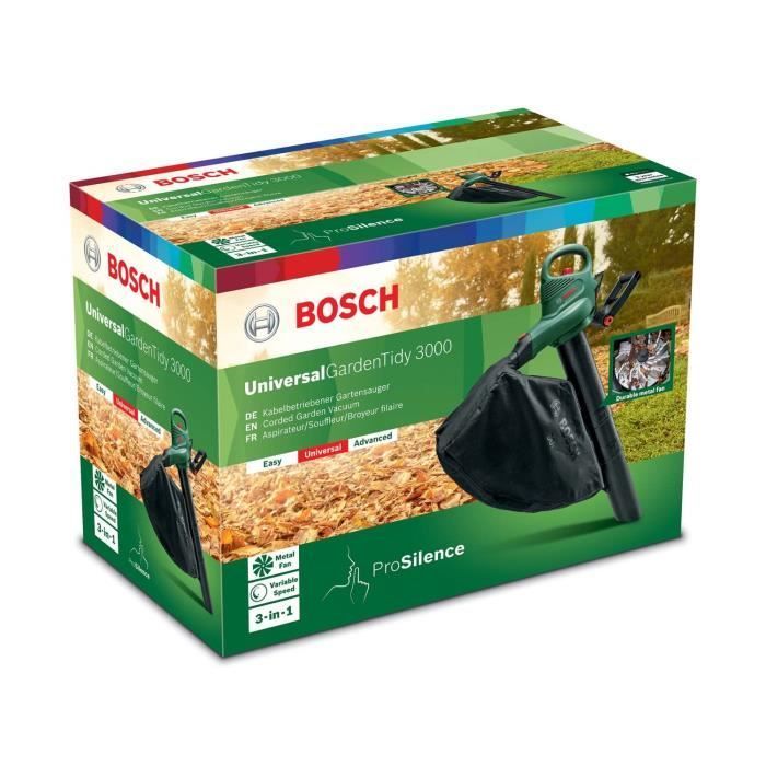 Soplador-aspirador triturador Bosch UniversalGardenTidy 3000 - Eléctrico - 3000 W - 285 km/h - 50 L - Verde