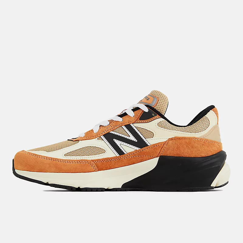 Unisex Hecho en EE. UU. 990v6 - Sepia z pomarańczowym