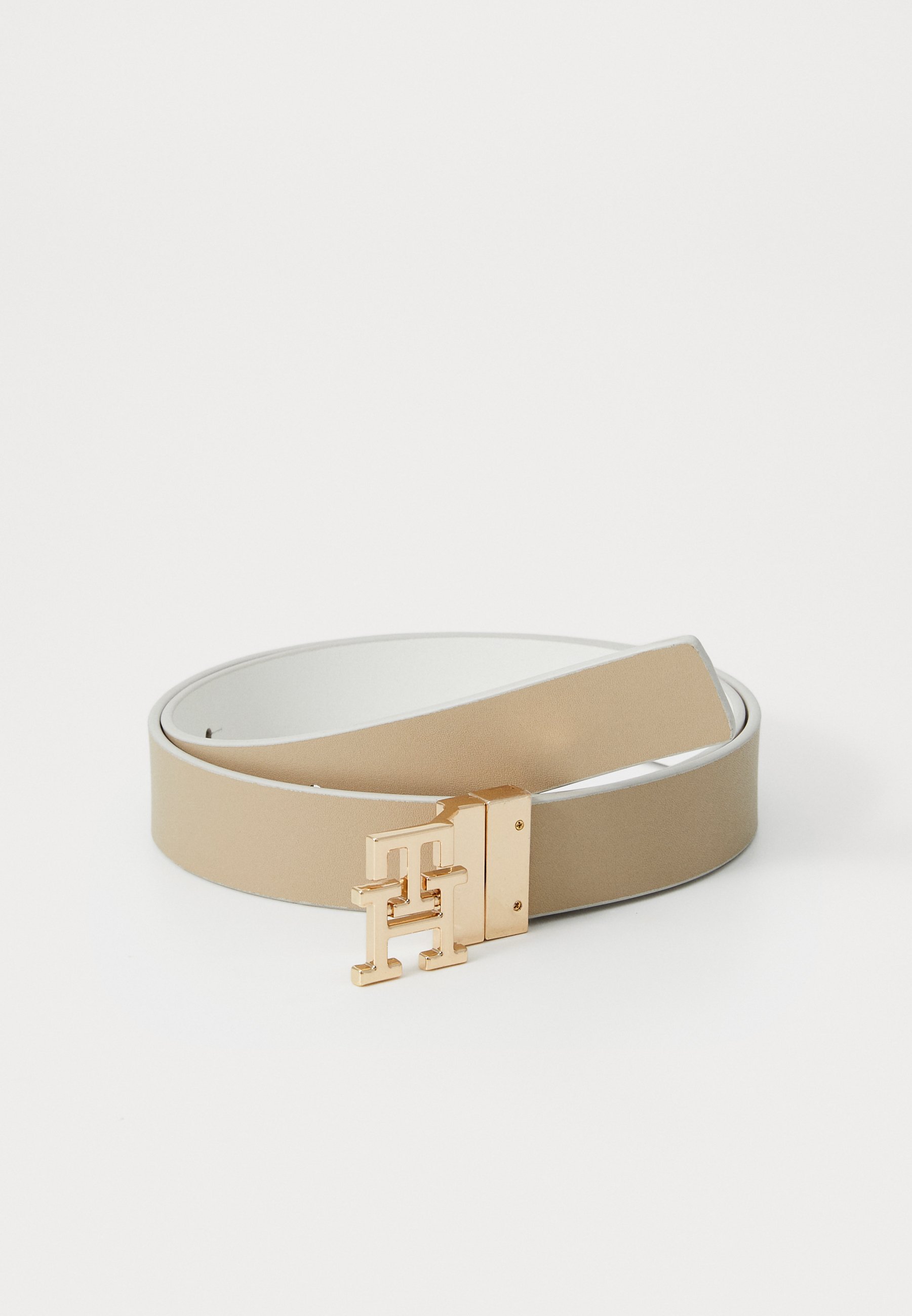 Tommy Hilfiger MODERN REV - Pasek - kość słoniowa, jedwab/drzewo sandałowe