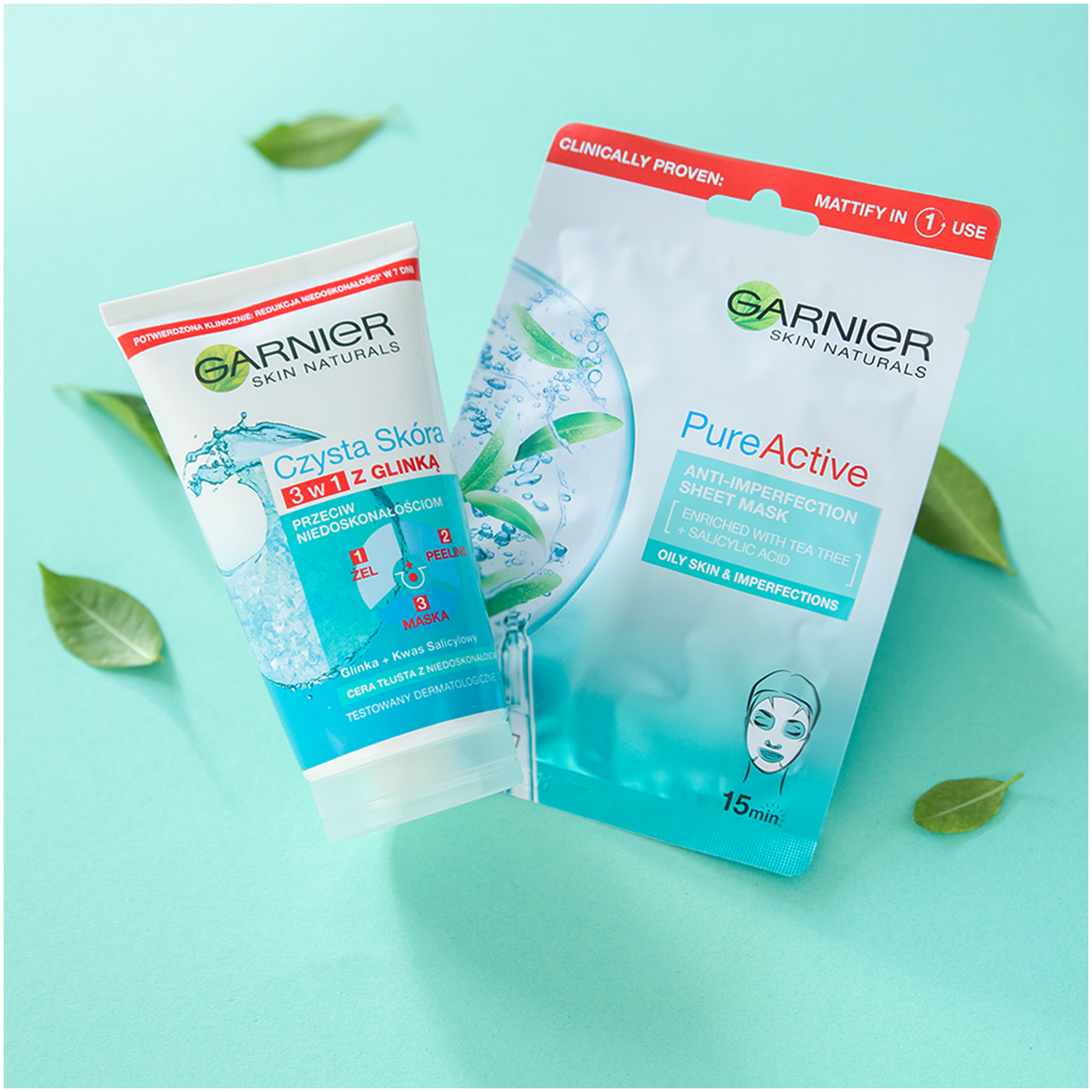 Gel de curățare Garnier pentru față 150 ml Piele curată