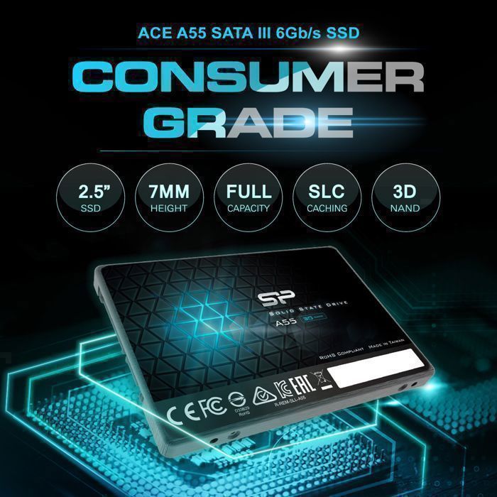 Unidad SSD interna - Silicon Power - Ace A55 128GB - SATA III 2.5