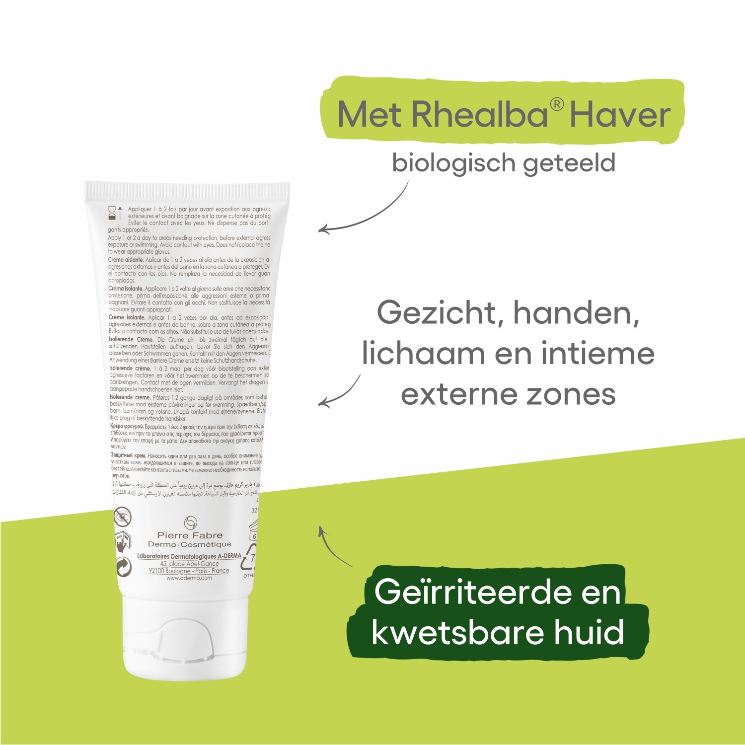 A-DERMA Körpercreme Dermalibour+ + Barrier Beruhigende Barrierecreme – 50 ml