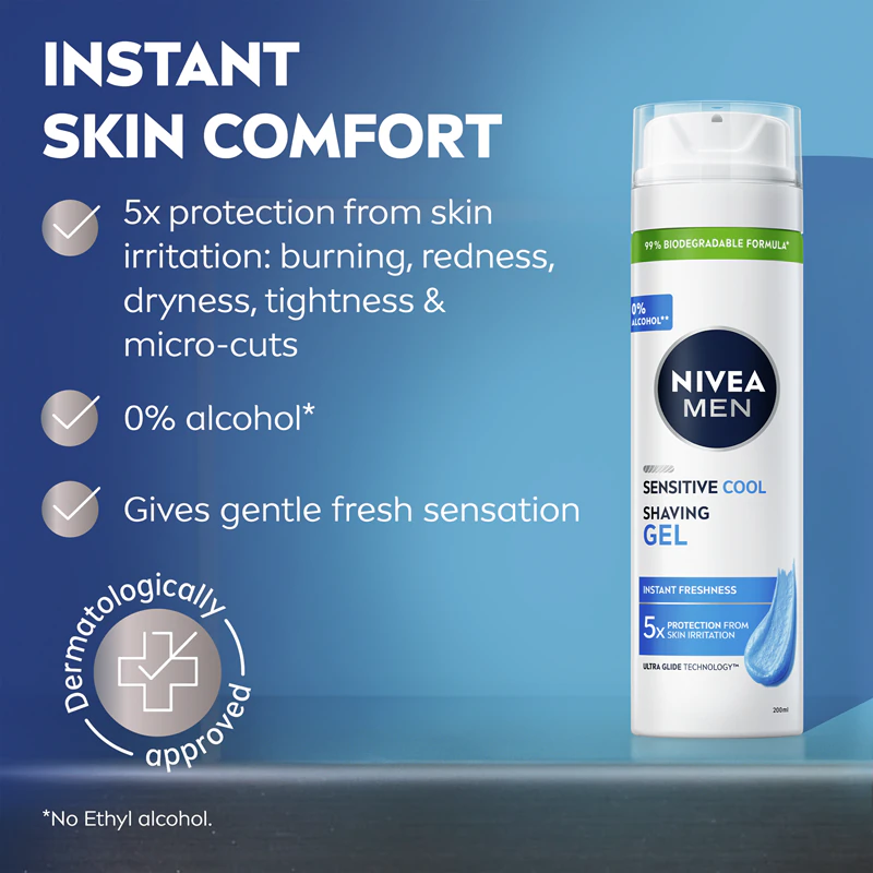NIVEA MEN Sensitive scheergel voor mannen