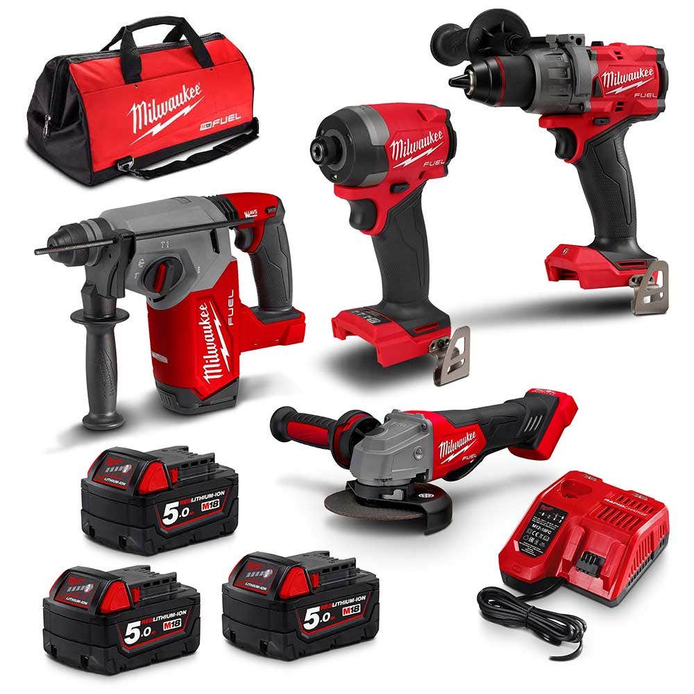 MILWAUKEE 18V FUEL™ 4-delers batteripakke 3 x 5,0 Ah M18FPP4A3503B