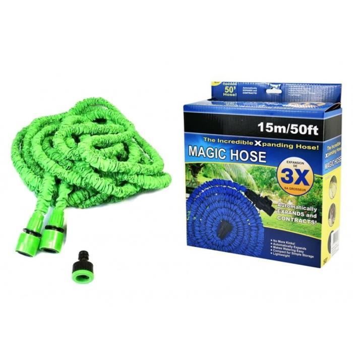 Tuyau d'arrosage - Extensible 5M à 15M - Raccord Pistolet - Idéal jardin et nettoyage