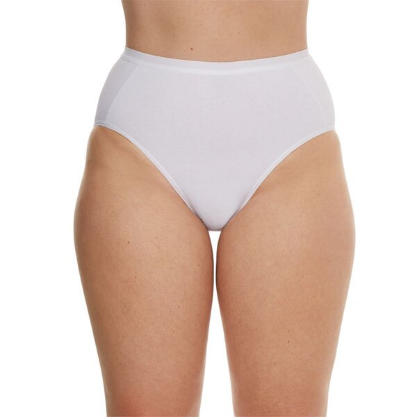 Ženske hlačke Kruidvat Cotton Shape Highleg, bele barve, velikost XL, 2 kosa