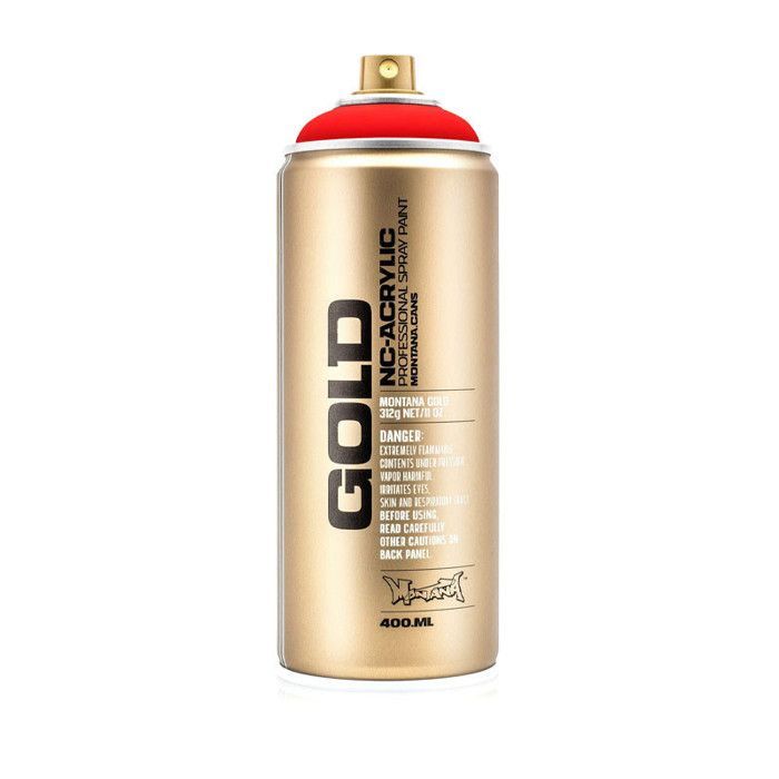 Bombe de peinture - Gold - Acrylique - Rouge feu - F3000 - 400ml - Montana Cans