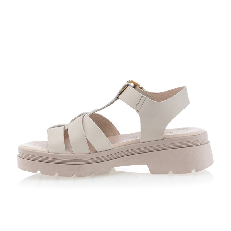 Beige sandaler / åben tå sko til kvinder