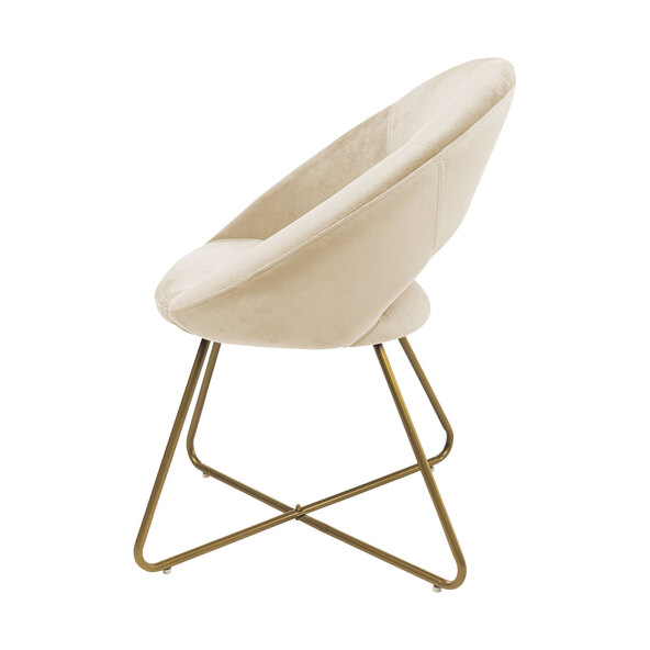 Samtstuhl SELESA, beige