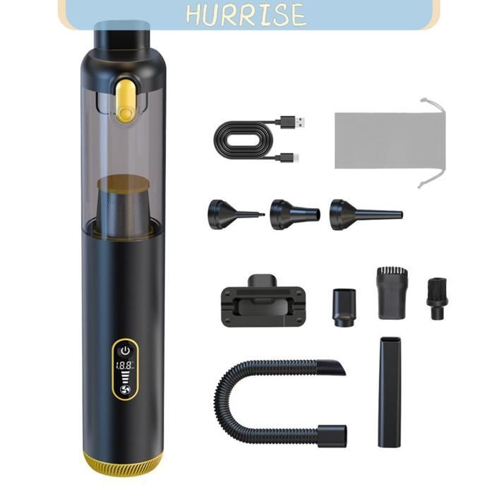 Tbest Aspirapolvere per auto, aspirapolvere portatile senza fili per auto, aspirapolvere portatile 4 in 1 con funzione fai-da-te industriale