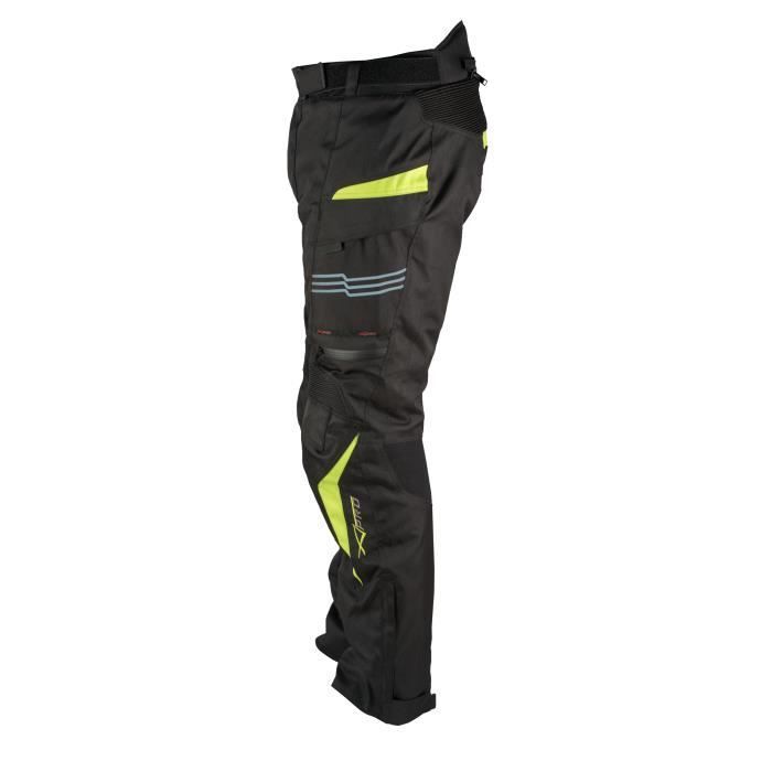 Pantalones térmicos impermeables para moto con protectores térmicos homologados CE, fluorescentes, talla 44.
