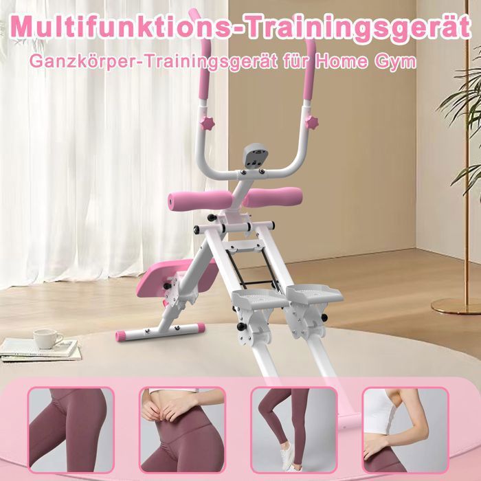 2-in-1-Gerät: Stepper und Bauchmuskeltrainer – Faltbares Multifunktionsgerät