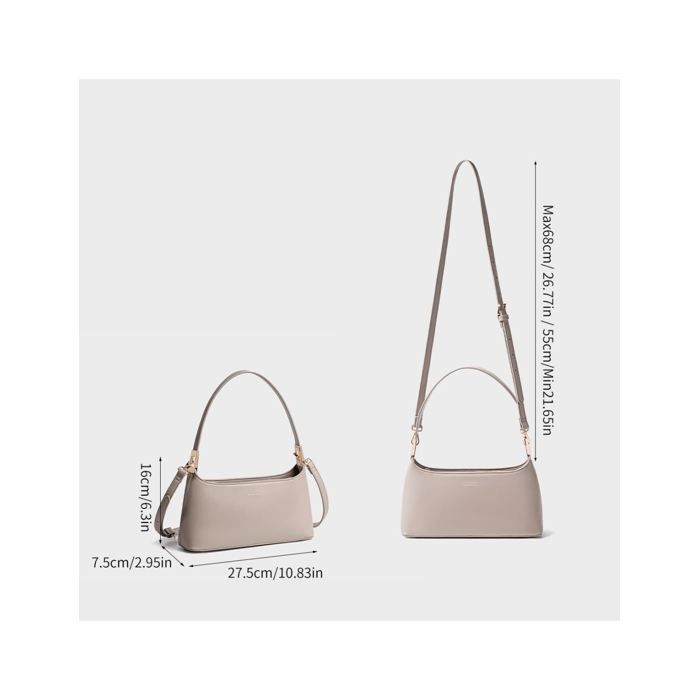 David Jones - Bolso pequeño de hombro de piel sintética para mujer - Marrón topo