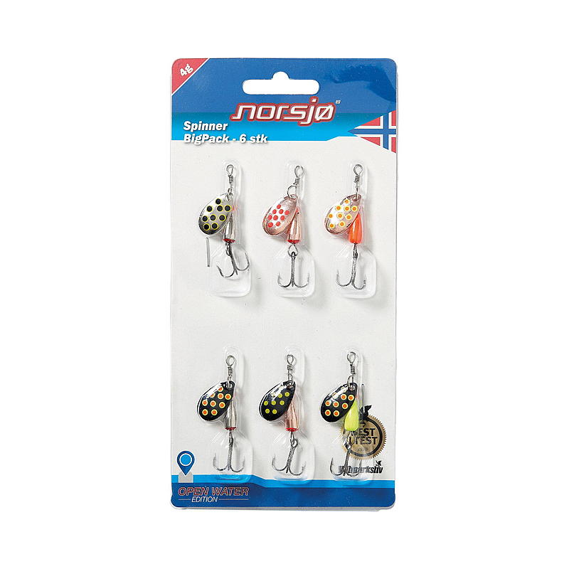 Norsjø Spinners 6-pack 4 g, Norsjø