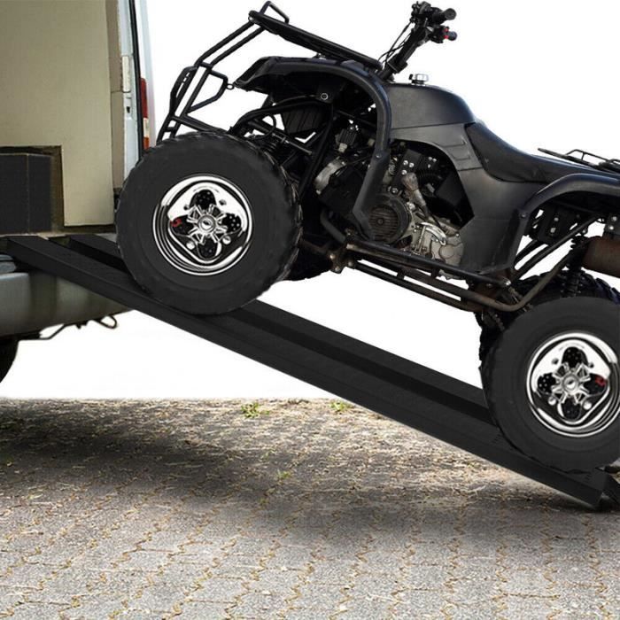 AUFUN 1 par de rampas de carga antideslizantes para motocicletas, ATV, quads y coches. Capacidad máxima: 400 kg. Fabricadas en acero galvanizado.