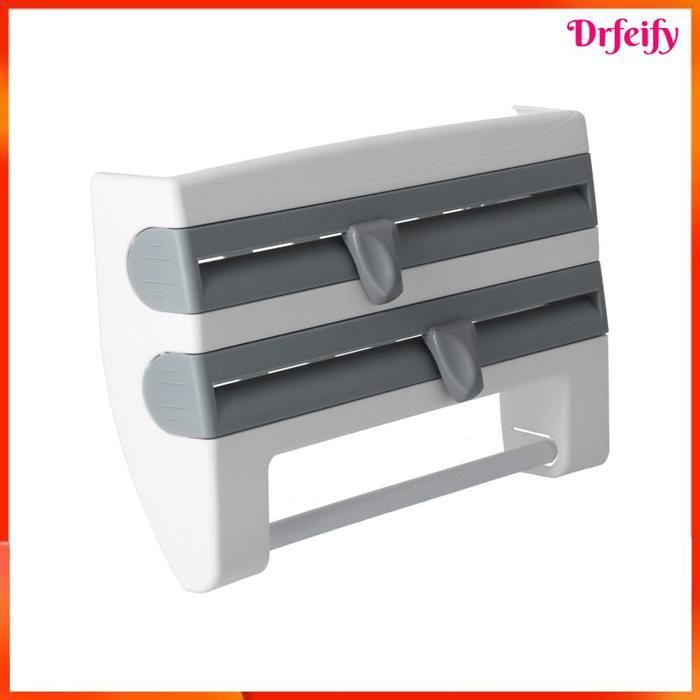 Support de film étirable - AKOZON - Support mural multi-usage - ABS - 2 cutters - Pour rouleaux