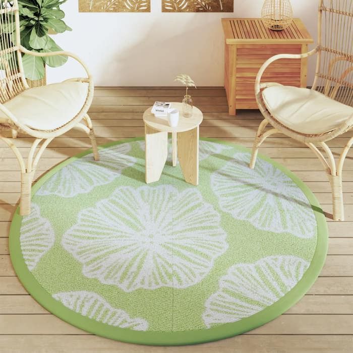 Tapis d'extérieur - vidaXL - 160 cm - Vert - Rond - Synthétique