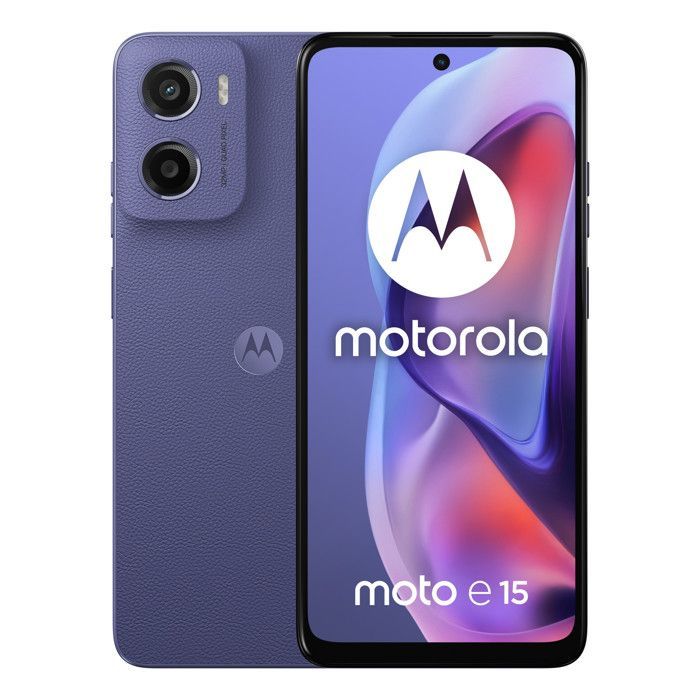 Smartphone – MOTOROLA – Moto e15 – 6,67 Zoll, 90 Hz – 32 MP Quad-Pixel-Kamera – 5200 mAh