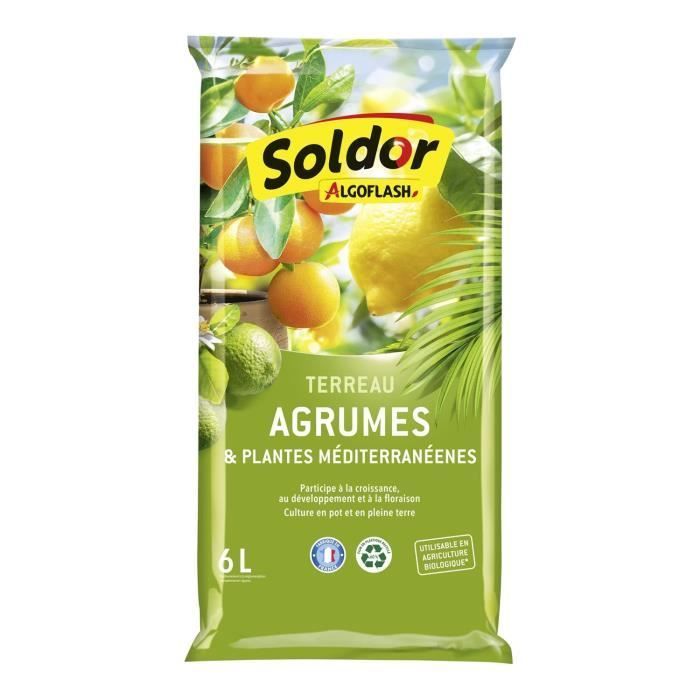 ALGOFLASH - Terriccio per agrumi e piante mediterranee 6 L