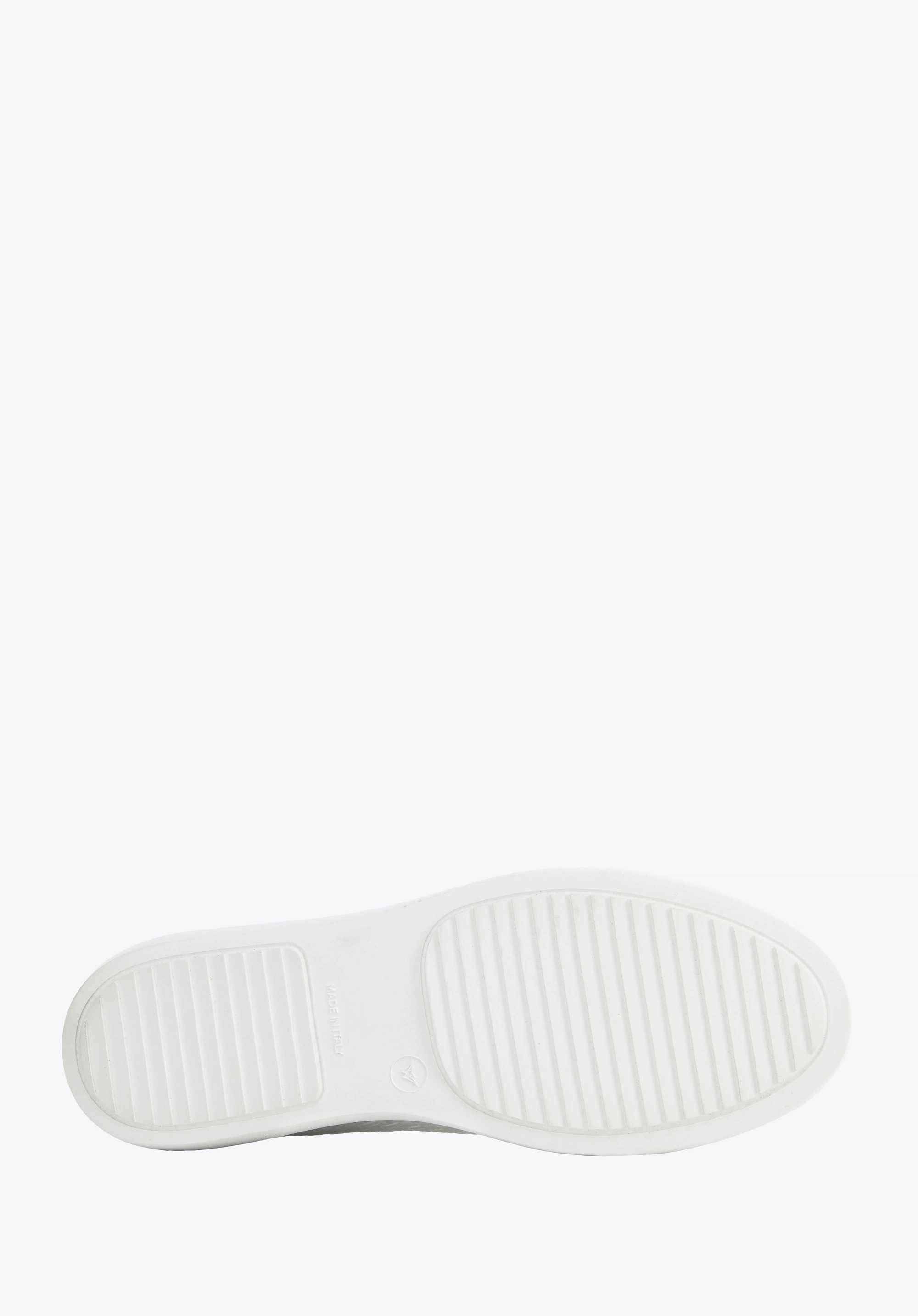 Damskie sneakersy ze skórzanej plecionki białe