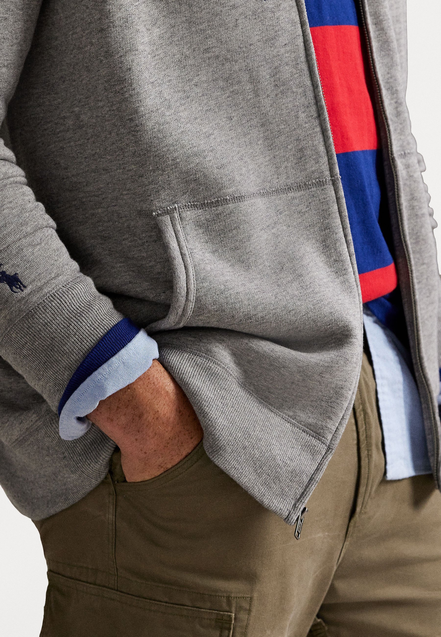 POLO RALPH LAUREN BIG & TALL LOGO FULL-ZIP HOODIE - Mikina na zip - black