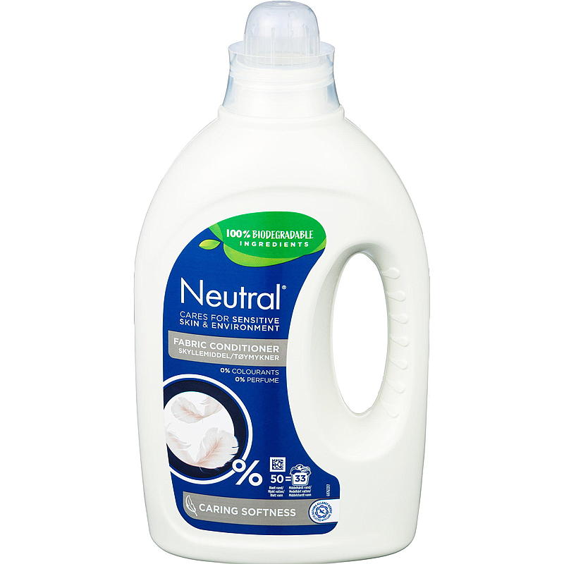 Neutrale wasverzachter 1000 ml, parfumvrij, neutraal