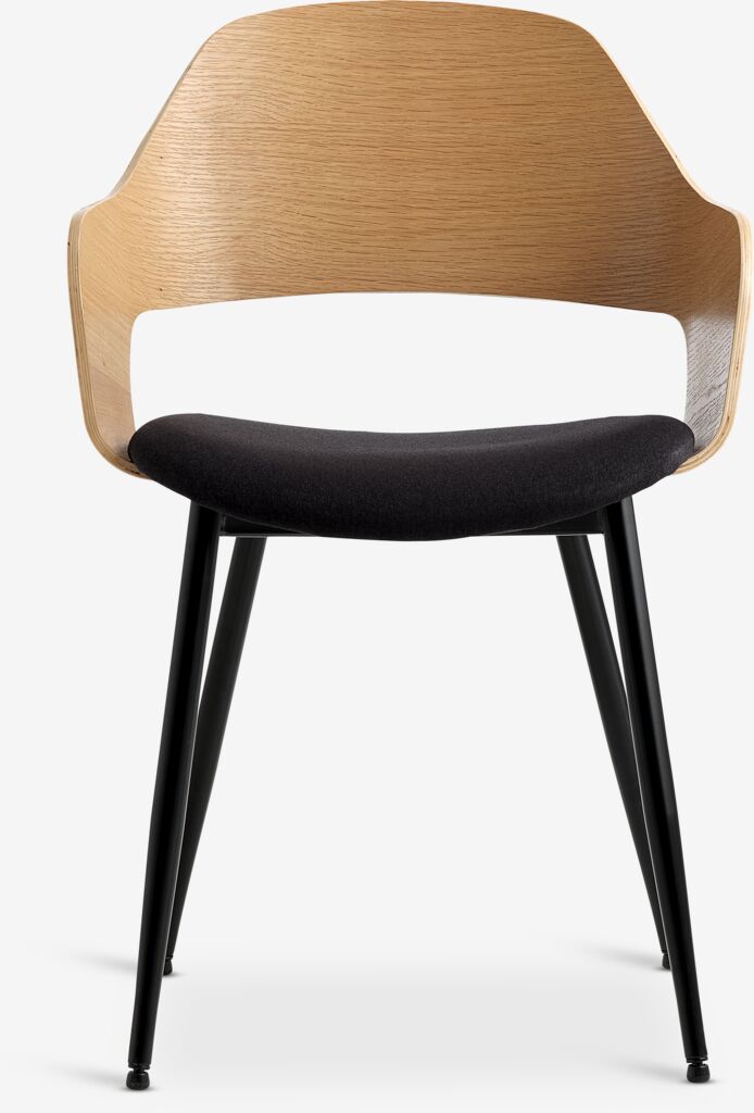 HVIDOVRE Blagovaonska stolica HVIDOVRE hrast/crna tkanina