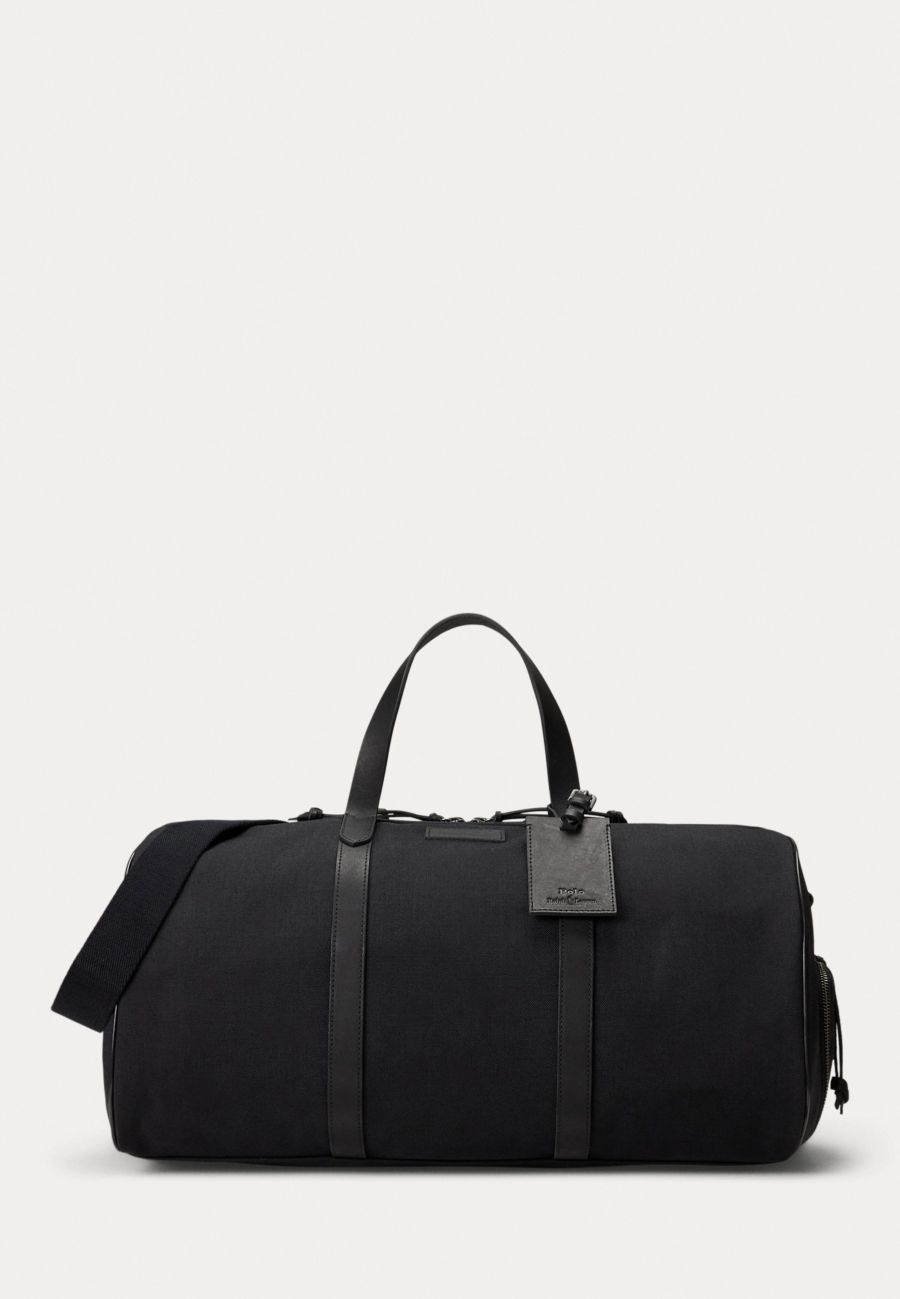 Polo Ralph Lauren OXFORD DUFFEL MET LEREN AFWERKING - Weekendtas - zwart/zwart