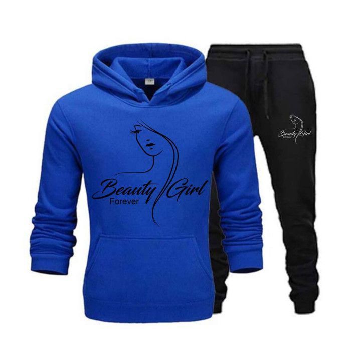 Kinderjoggingpak - Mooi meisje - Koningsblauw - 5/6 jaar - Lange mouwen - Multisport
