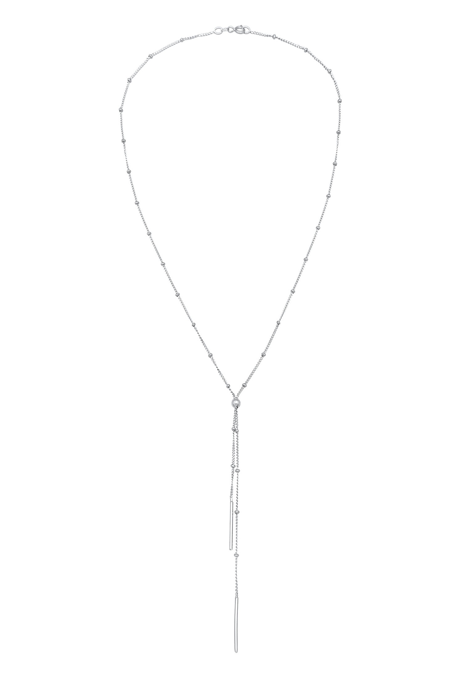 Elli Femmes Chaîne en Y Boule Bâton Minimaliste en Argent Sterling 925