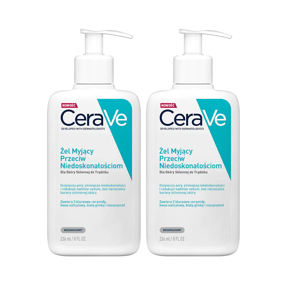 CeraVe Zestaw (Żel myjący przeciw niedoskonałościom 2 x 236ml)