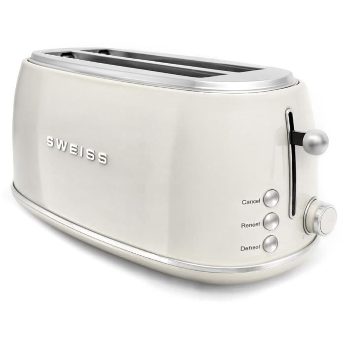 Torradeira vintage - SWISS - GRV8 - 2 fatias - 1500 W - Bege