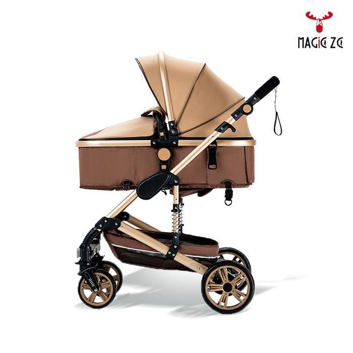 MagicZC bébé Poussette duo,combinées,Ceinture de sécurité à 5 points,pliable,Avec nacelle,cosy,pour nouveau né,beige