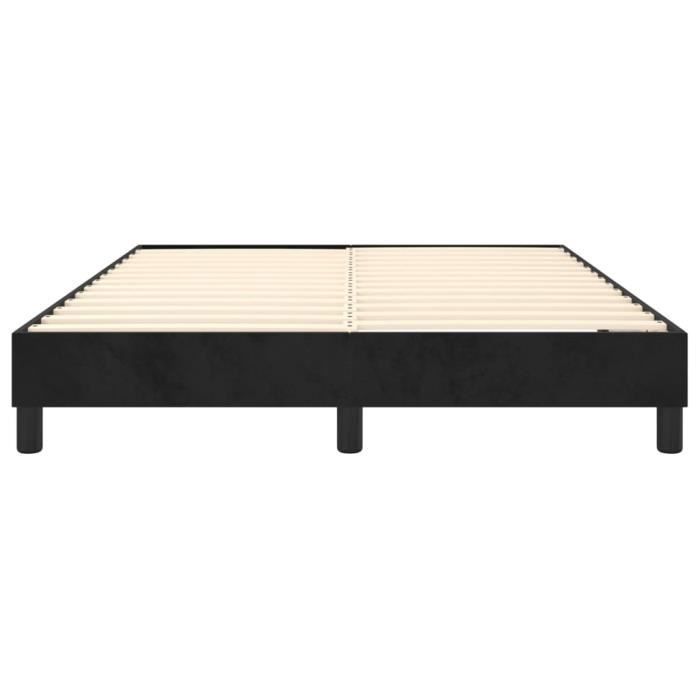 GAROSA verende bedbodem - Zwart - 140x190 cm - Fluweel - 2-zits