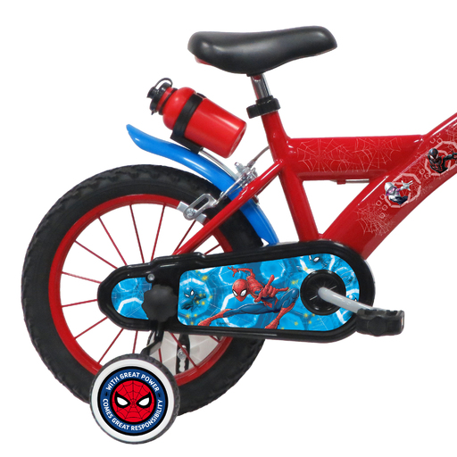 Bicicleta infantil do Homem-Aranha de 14 polegadas para crianças de 4 a 6 anos.