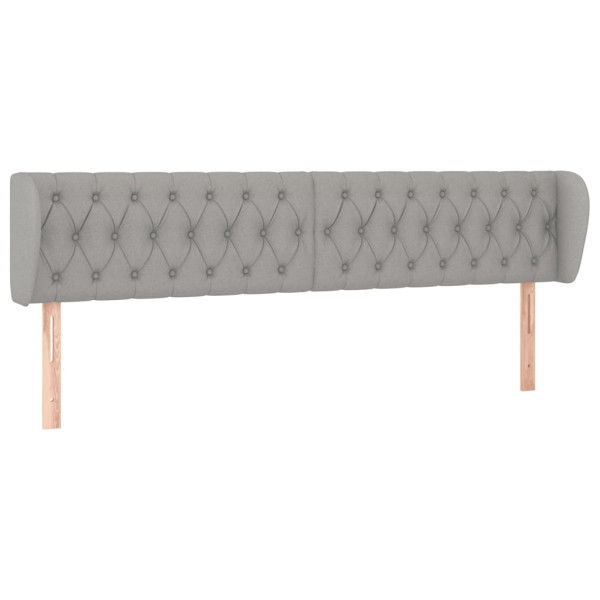 Wezgłowie Szary 203 x 23 x 78/88 cm Tkanina vidaXL