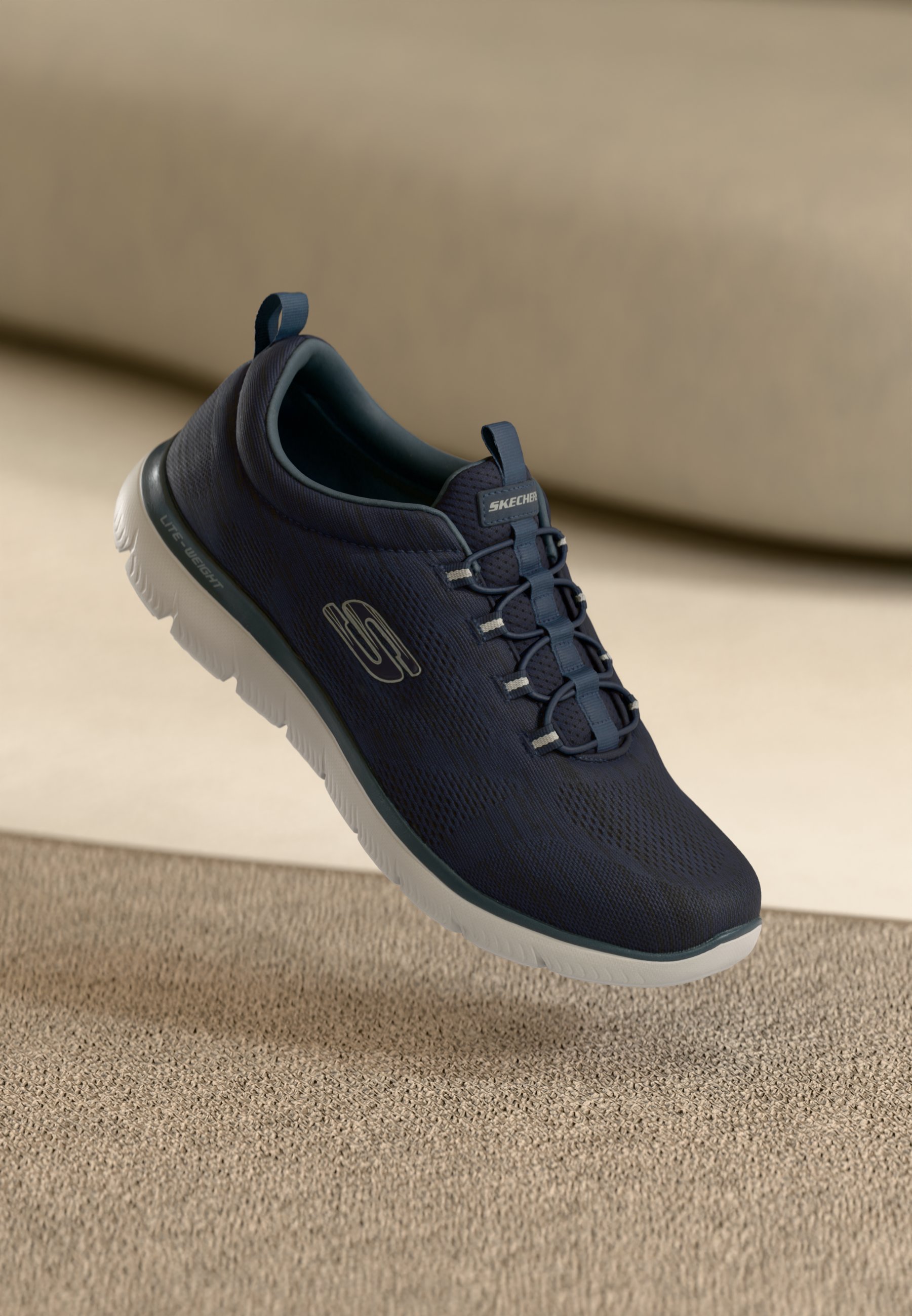 Skechers Wide Fit SUMMITS - Sneakers - marineblauw