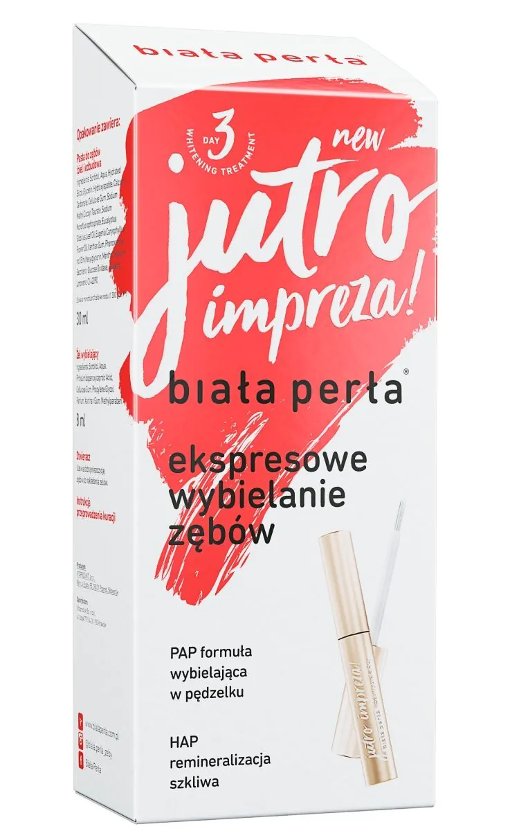Biała Perła Zestaw Ekspresowo Wybielający Pasta + Żel