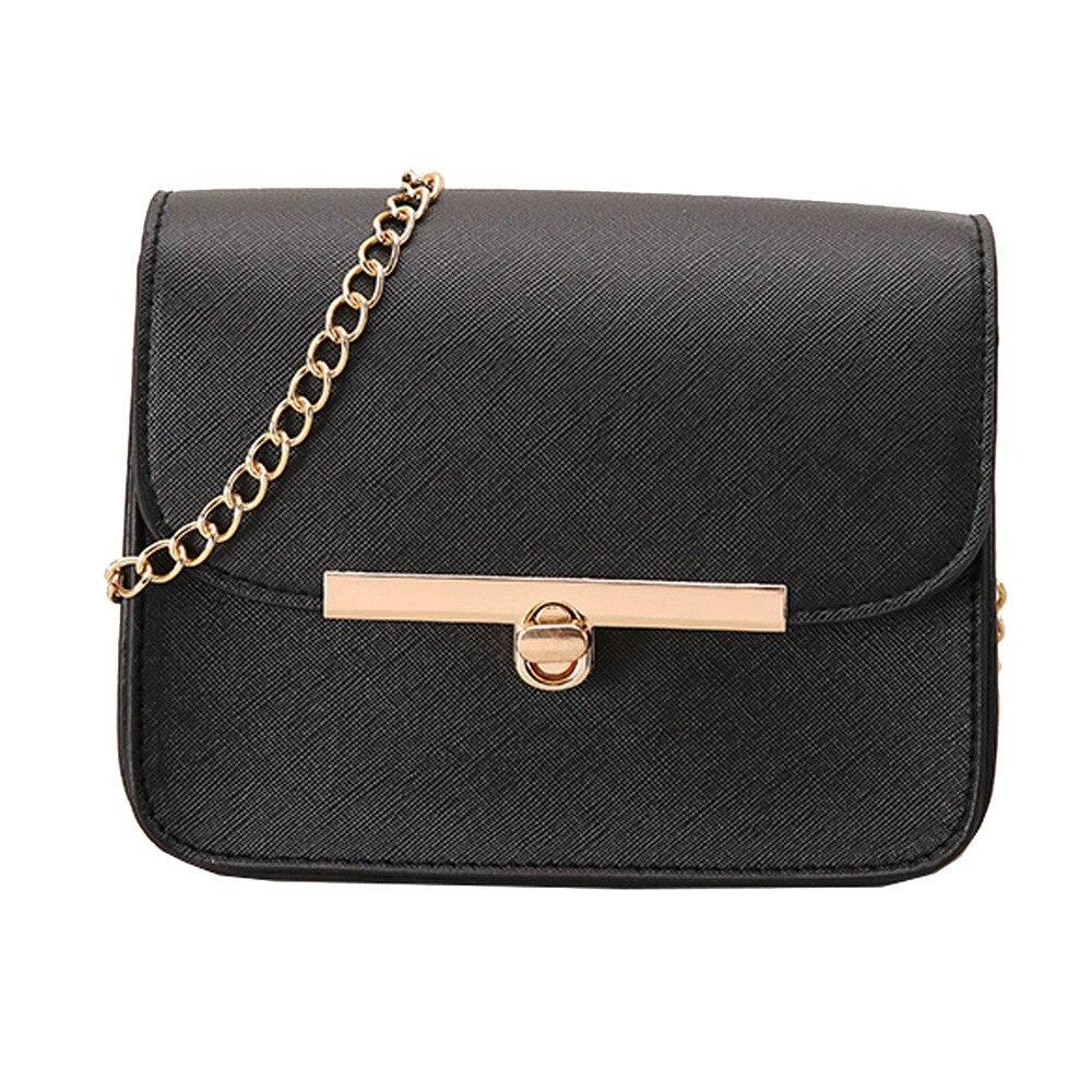 Sac bandoulière élégant pour femme, petite pochette, sac à bandoulière à chaîne, sac fourre-tout décontracté pour femme 2018
