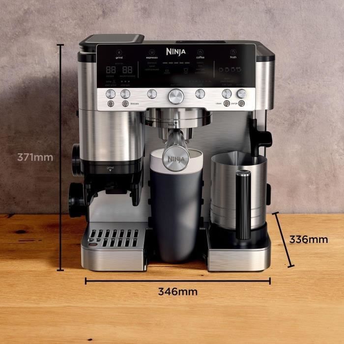 Machine à café - NINJA - ES601EU Luxe Premier - 1650 W - 2 Litres - Acier inoxydable