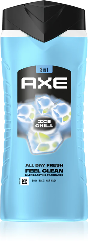 Gel de banho Axe Ice Chill para rosto, corpo e cabelo.