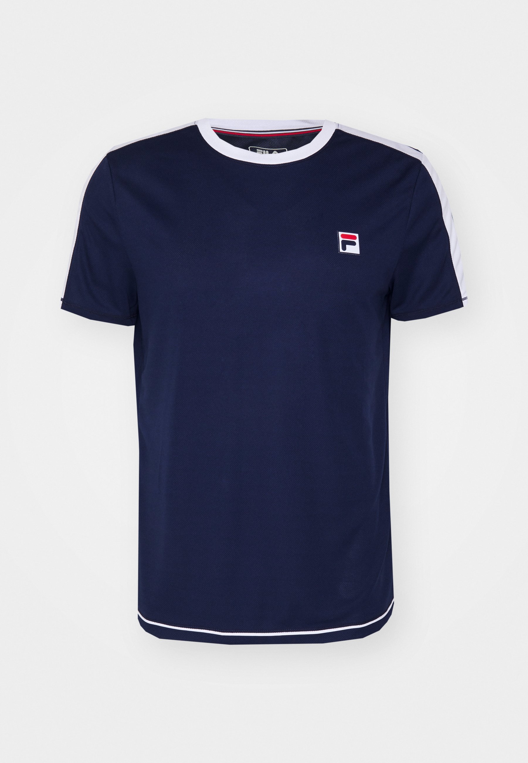 Fila ELIAS - T-shirt sportiva - blu navy/bianco