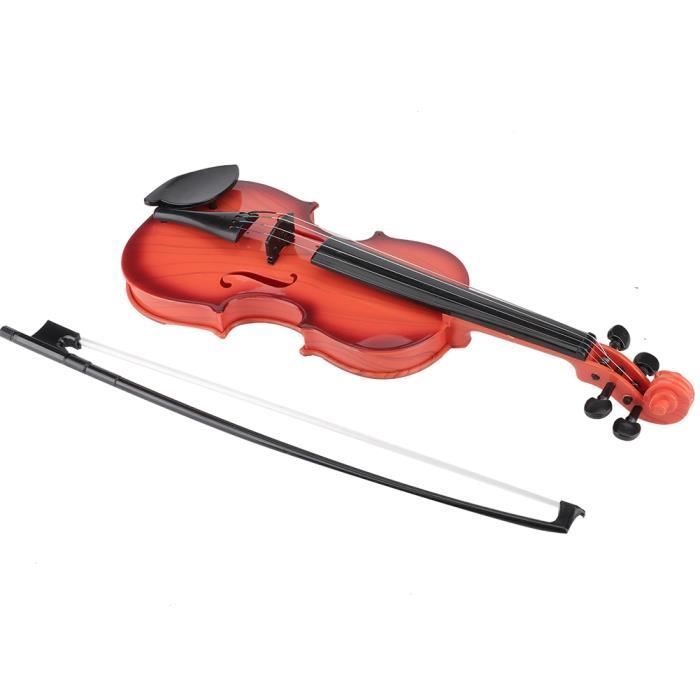 Violín de juguete acústico simulado para niños, cuerdas ajustables, ideal para principiantes en música, desarrolla la práctica instrumental.
