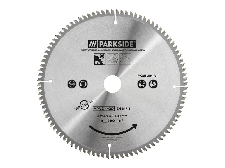Lâmina de serra circular PARKSIDE® PKSB 254 A1, 10 polegadas