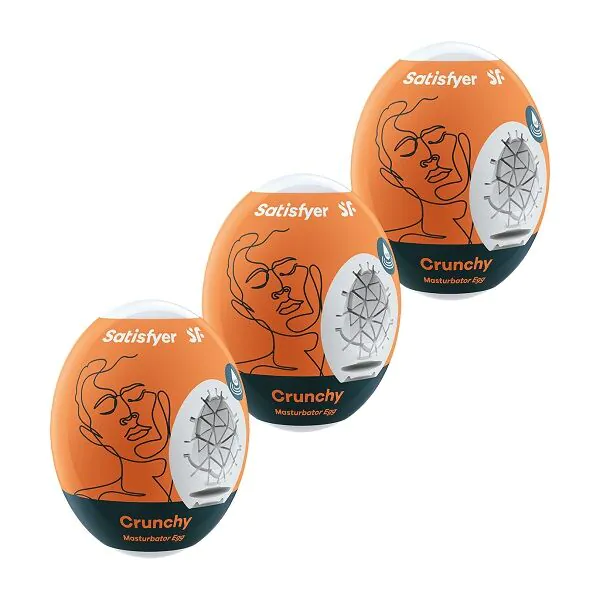 Satisfyer Masturbator Egg 3-częściowy Set Crunchy uka