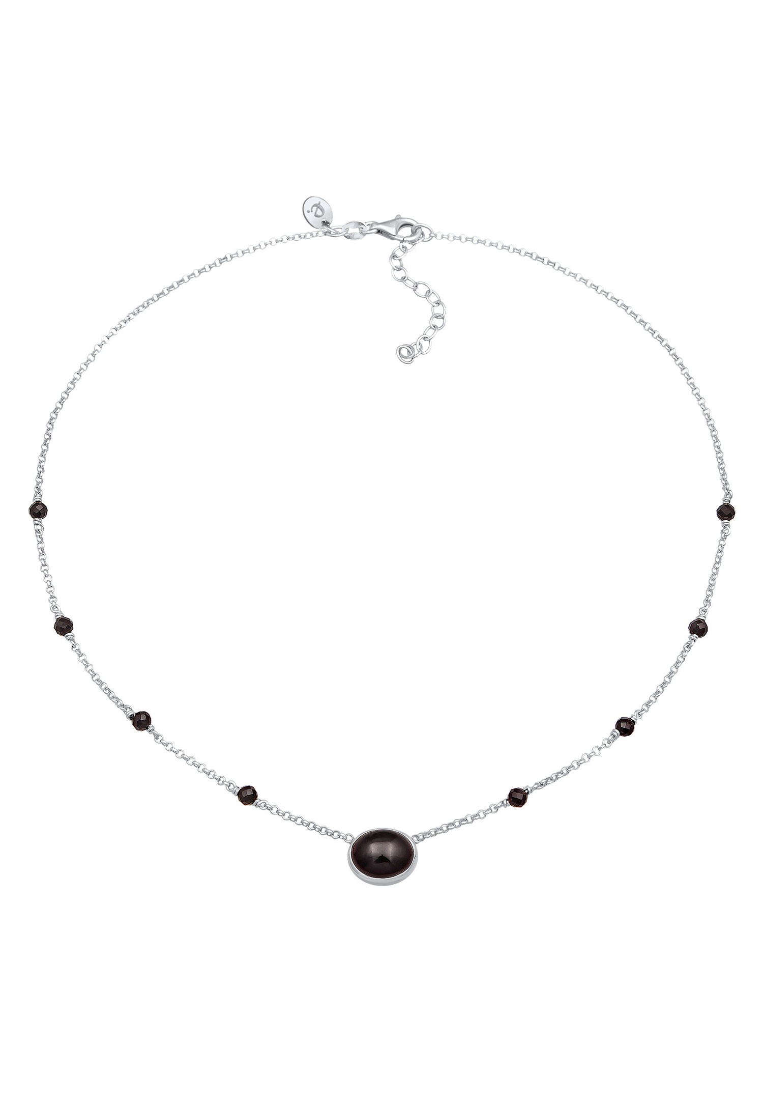 Elli PREMIUM Elli PREMIUM Collier Femmes Choker Perles ovale avec Onyx en argent sterling 925