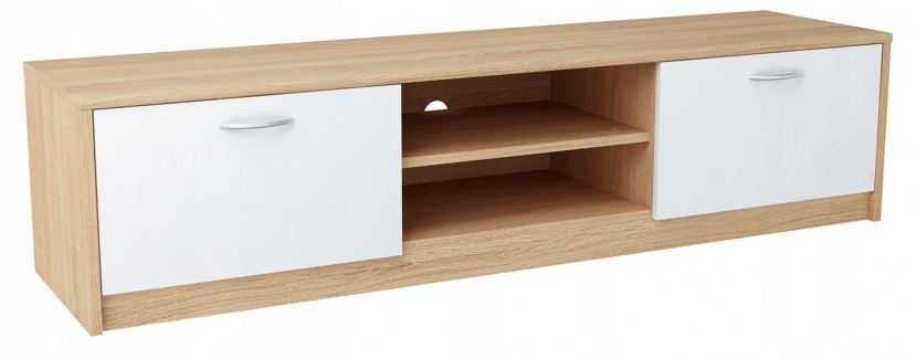 Szafka stolik RTV 2DC 160cm BIAŁY-SONOMA komoda